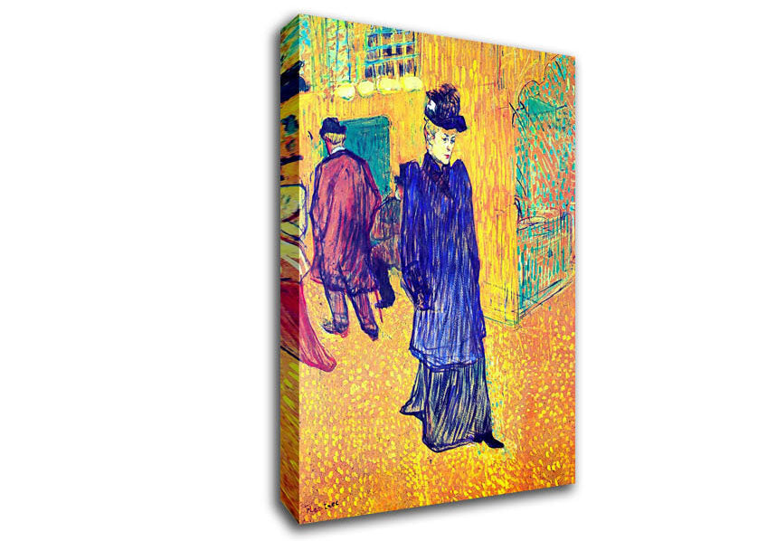 Toulouse Lautrec Jane Avril Leaves The Moulin Rouge Canvas Wall Art