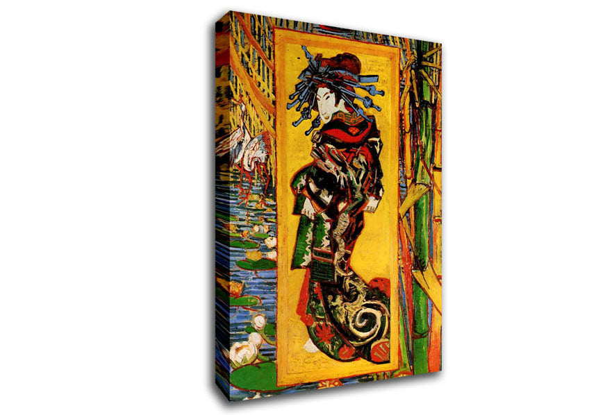 Van Gogh Japonaiserie Oiran After Kesa Eisen Canvas Wall Art