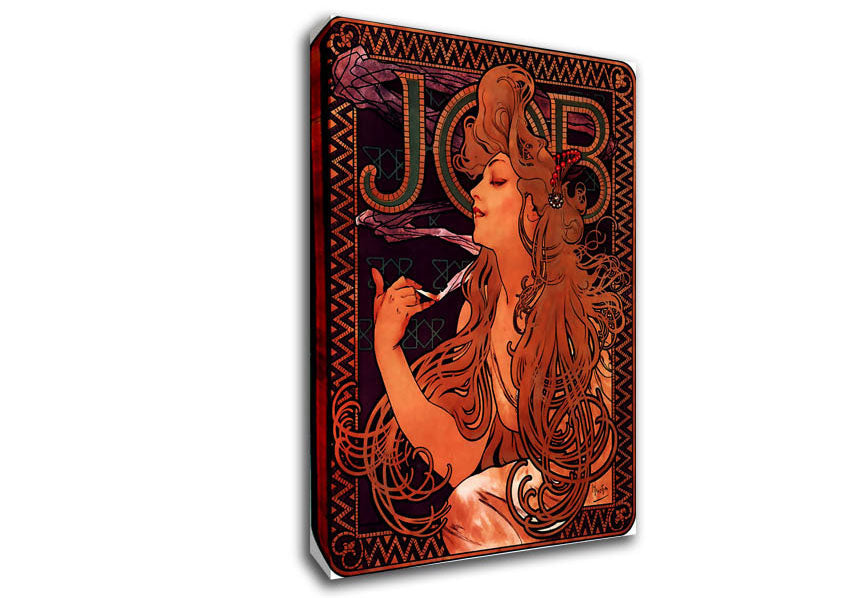 Alphonse Mucha Job Canvas Wall Art