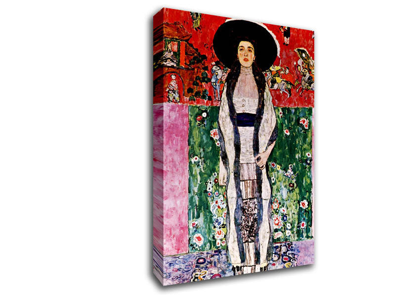 Klimt Adele Bloch-Bauer Red Canvas Wall Art