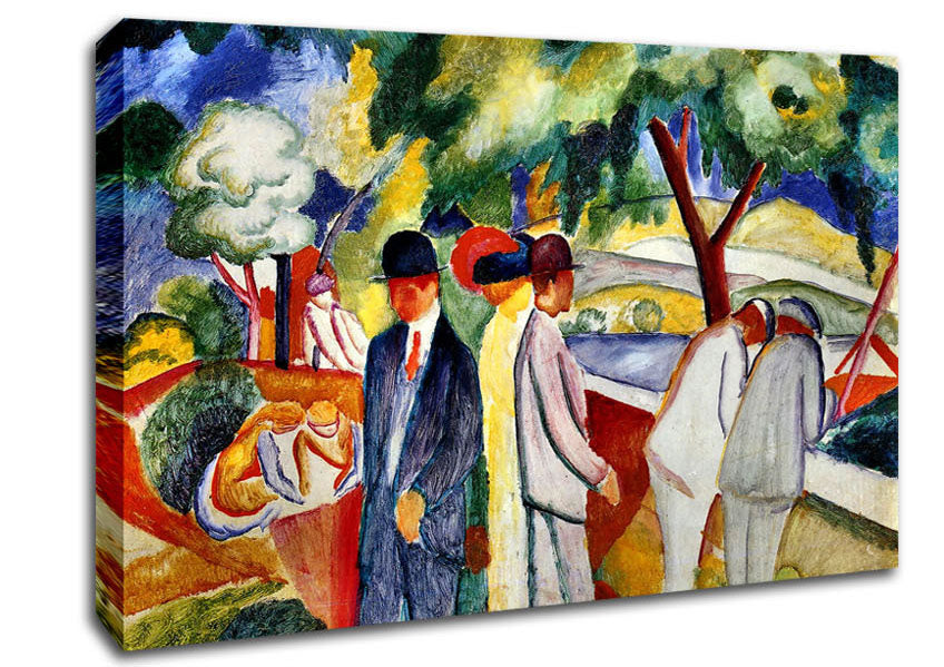 August Macke Large Bright Walk Canvas Wall Art