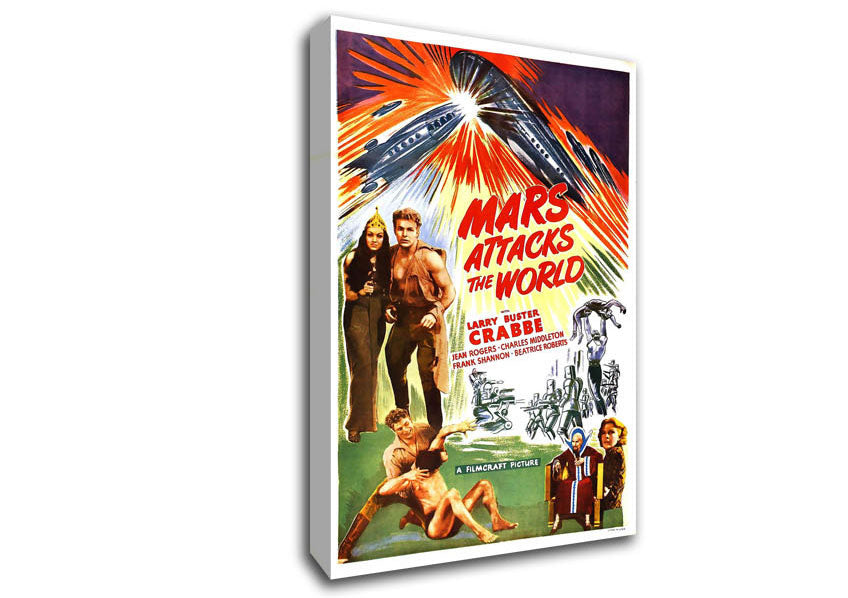 Mars Attacks World Poster 1 Canvas Wall Art