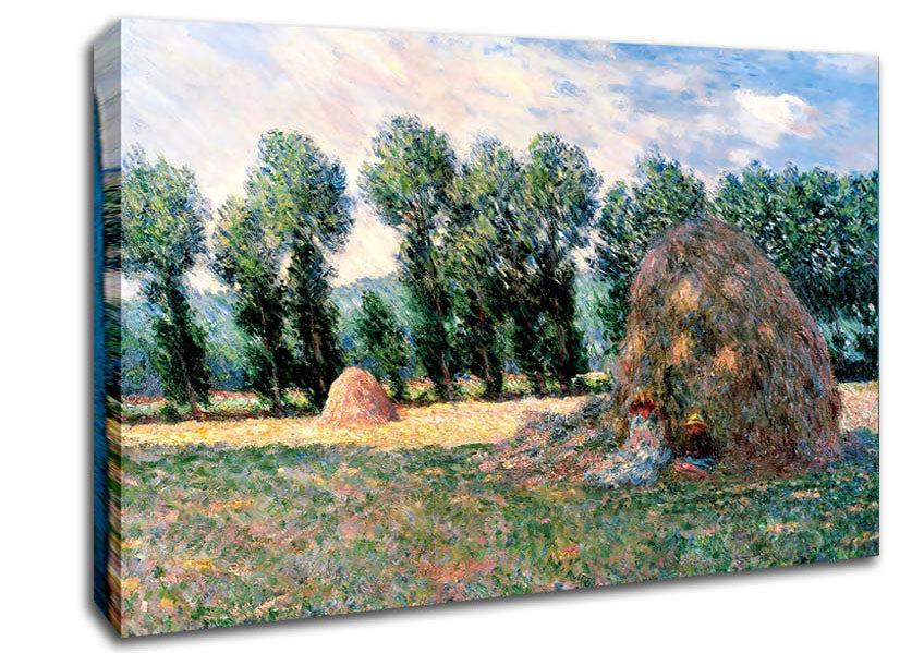 Monet Haystacks Canvas Wall Art