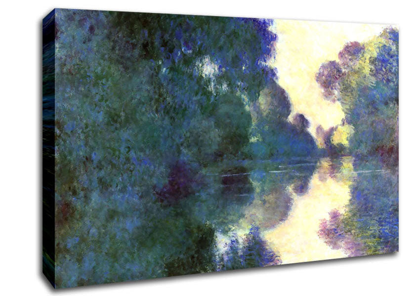 Monet Morning On The Seine At Giverny Canvas Wall Art