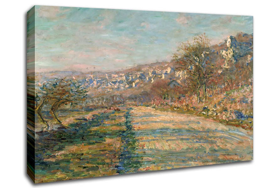 Monet Road Of La Roche-Guyon Canvas Wall Art