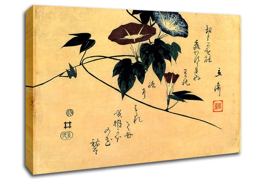 Hiroshige Morning Glory Canvas Wall Art