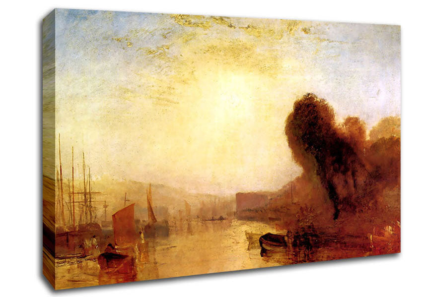 Joseph Mallord Turner Regatta At Cowes Castle Canvas Wall Art