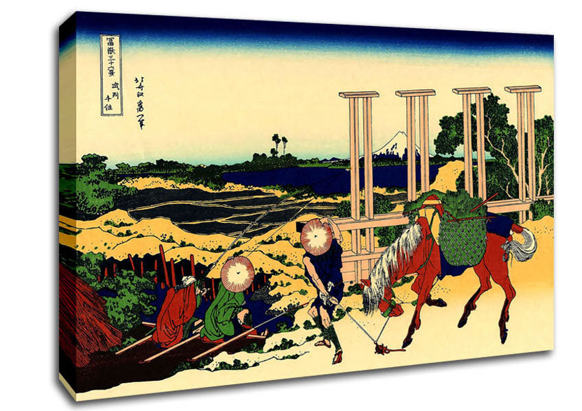 Hokusai Senju Canvas Wall Art