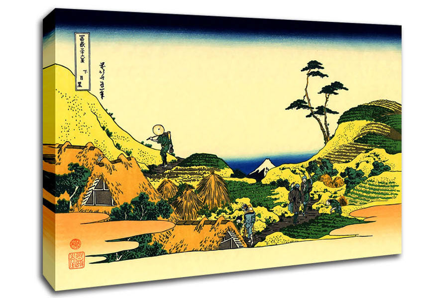 Hokusai Shimomeguro Canvas Wall Art
