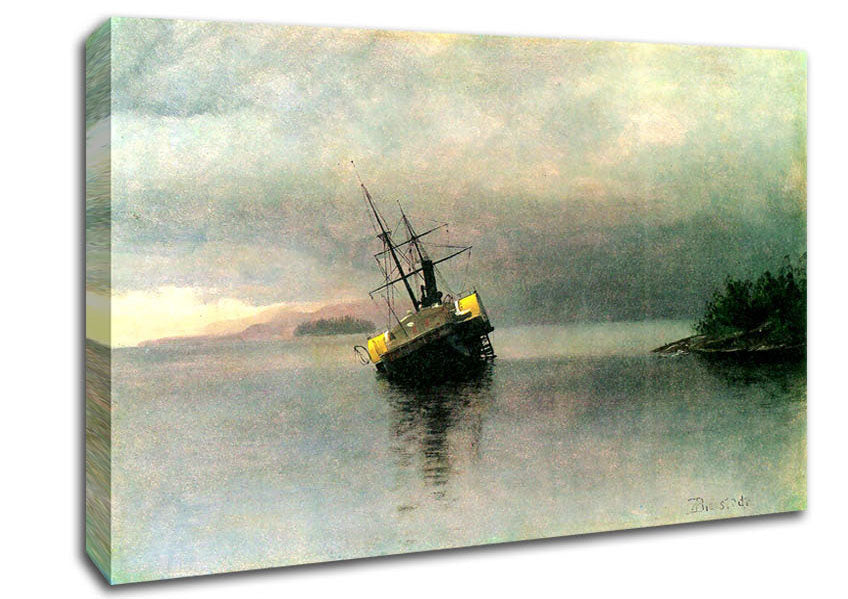 Bierstadt Shipwreck In Loring Bay Alaska Canvas Wall Art