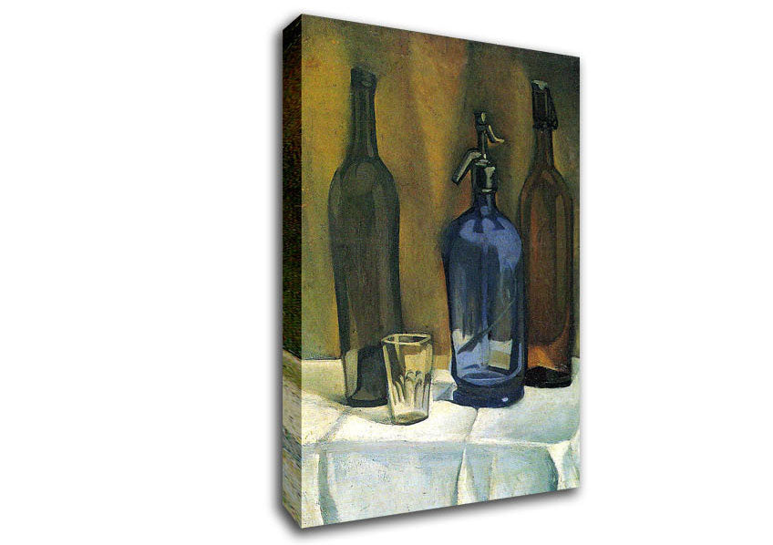 Juan Gris Siphon And Bottles Canvas Wall Art
