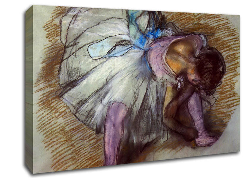 Degas Sitting Dancer Lacing Her Slipper Canvas Wall Art