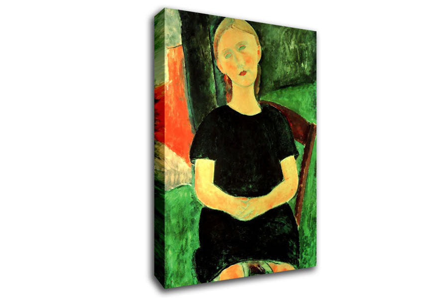 Modigliani Sitting Girl Canvas Wall Art