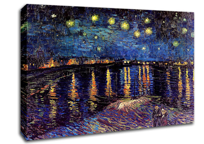 Van Gogh Starry Night Over The Rhone 2 Canvas Wall Art