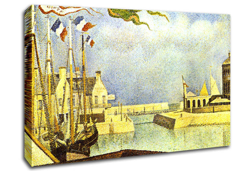 Seurat Sunday In Port-En-Bessin Canvas Wall Art
