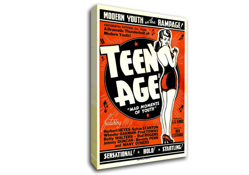 Teen Age 1944 Poster 1 Canvas Wall Art
