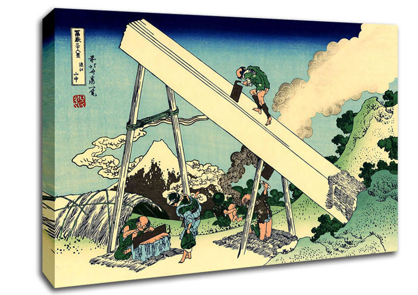 Hokusai The Fuji From The Mountains Of Totomi Canvas Wall Art