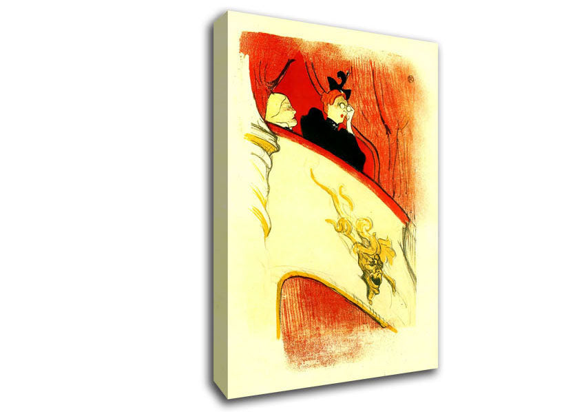 Toulouse Lautrec The Loge With A Gold Mas Canvas Wall Art