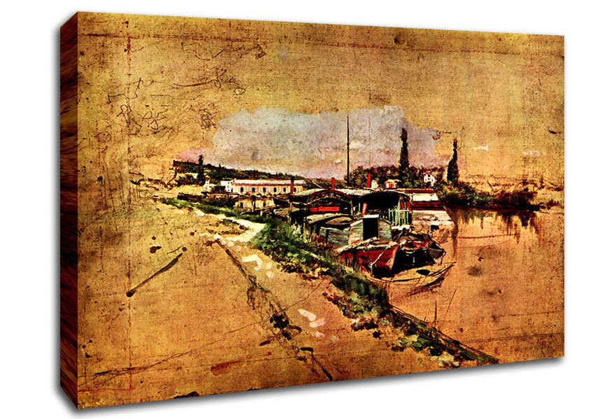 Giovanni Boldini The Seine At Bougival Canvas Wall Art