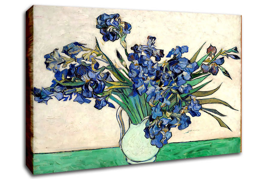 Van Gogh Irises In A Vase Canvas Wall Art