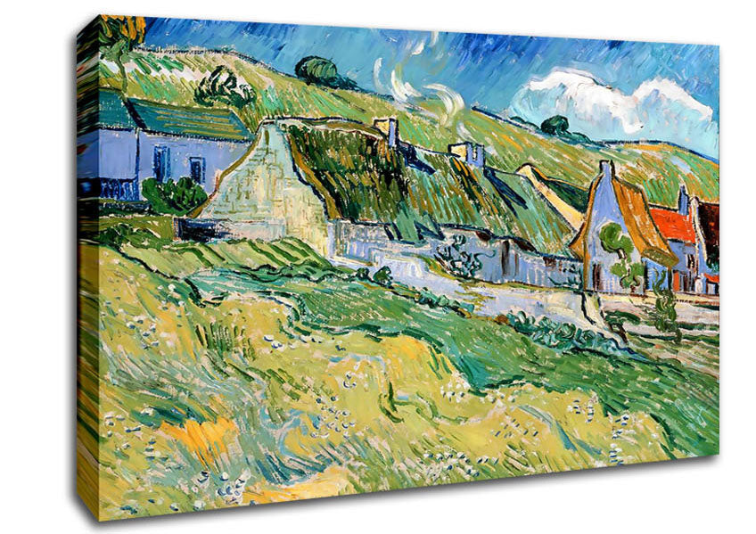 Van Gogh Thatched Cottages Canvas Wall Art