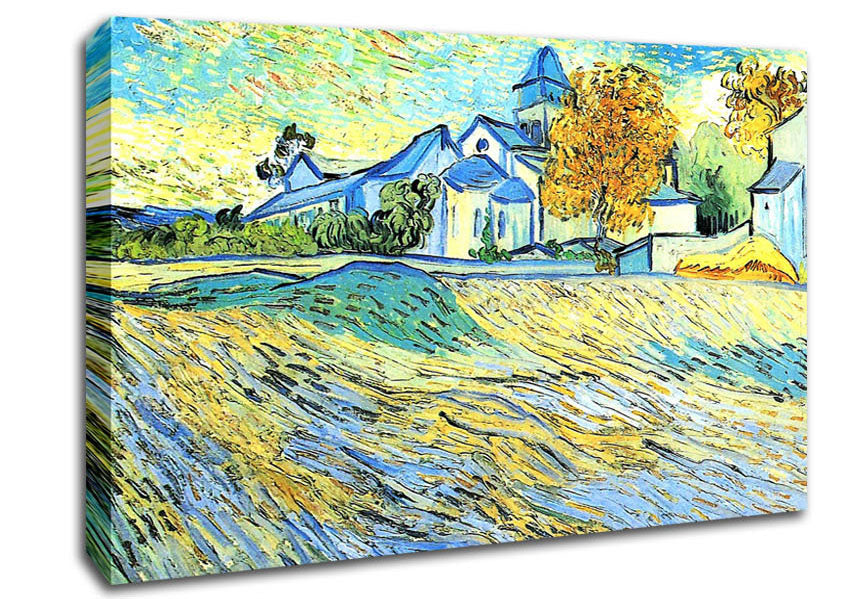 Vincent Van Gogh View Of The Church Of Saint-Paul-De-Mausole Canvas Wall Art
