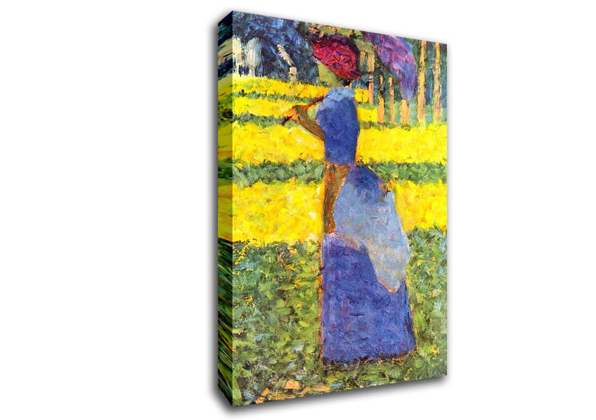 Seurat Woman With Parasol Canvas Wall Art