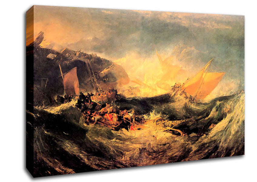 Joseph Mallord Turner Wreck Of A Transport Ship Canvas Wall Art