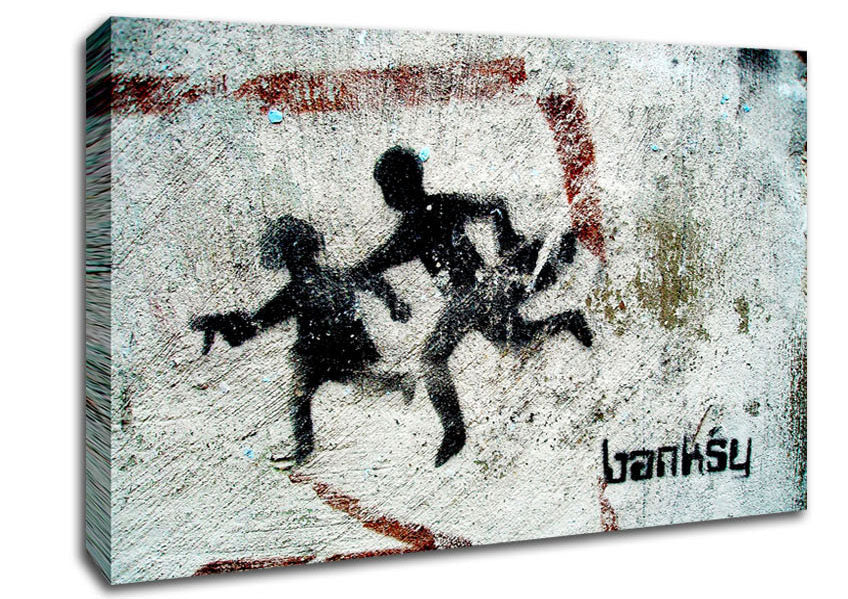 Beware Children With Guns Canvas Wall Art