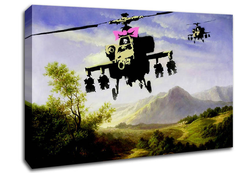 Helicopter Bow Canvas Wall Art