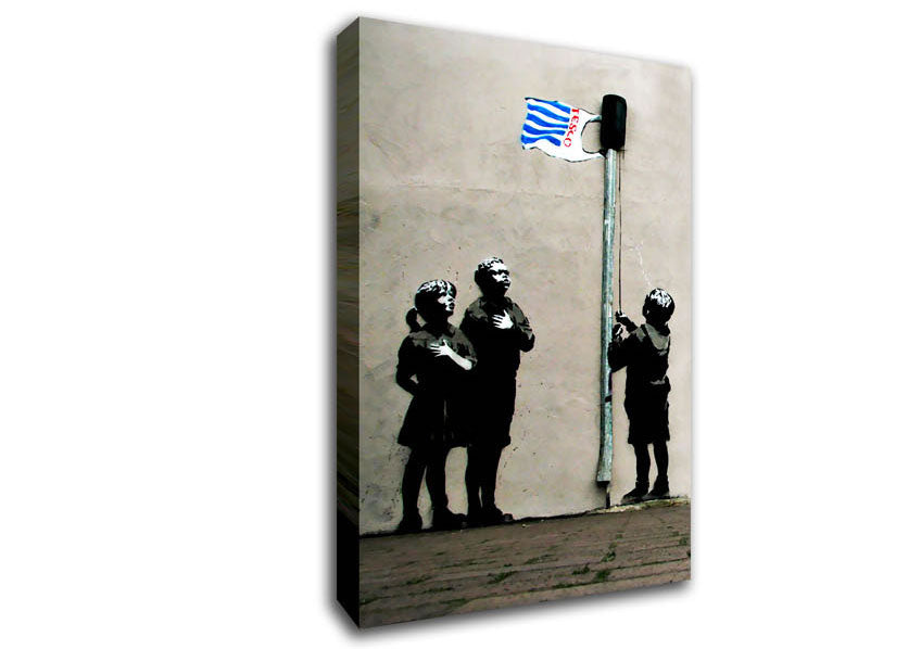 Homage To The Tesco Flag Canvas Wall Art