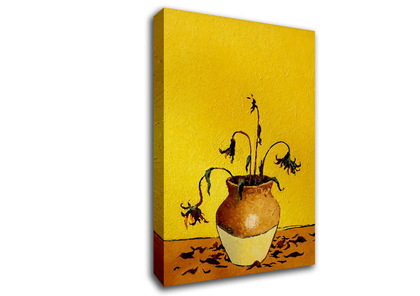 Wilting Sunflowers Canvas Wall Art