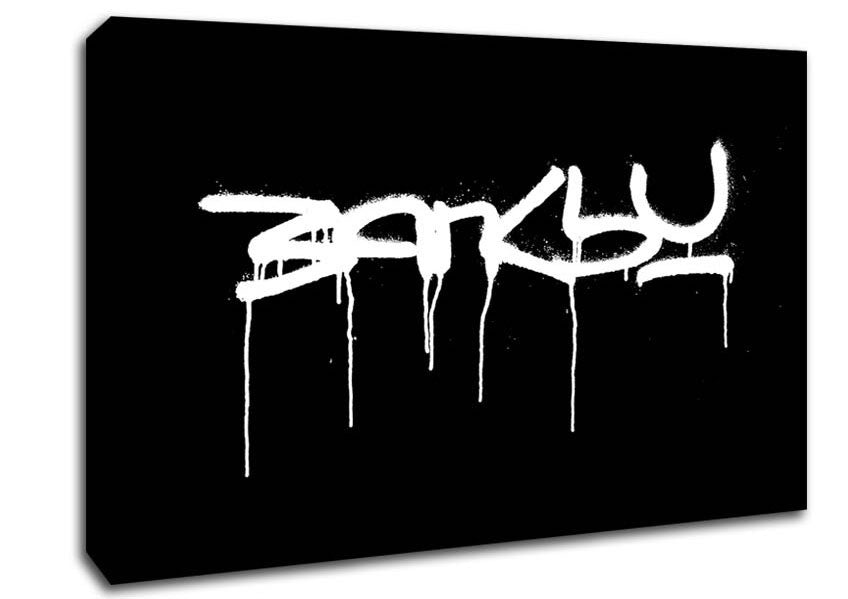 Banksy Black Canvas Wall Art