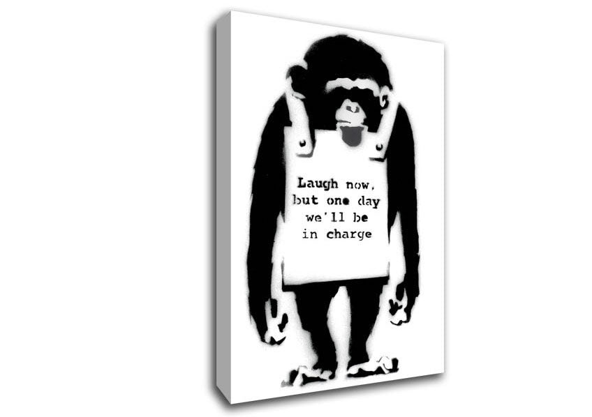 Laugh Now Monkey Canvas Wall Art
