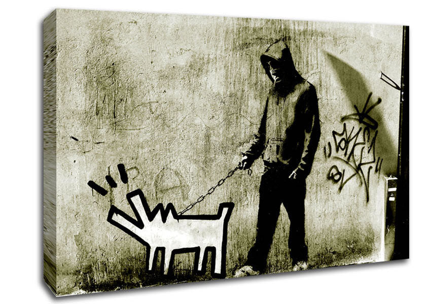 Haring Dog Canvas Wall Art