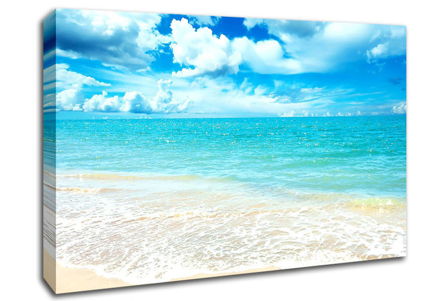 Turquoise Paradise Beach Canvas Wall Art