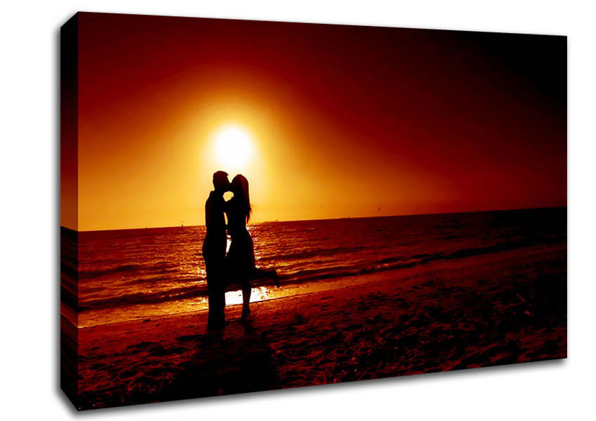 Lovers Beach Canvas Wall Art