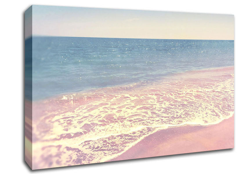 Retro Sparkle Beach Canvas Wall Art