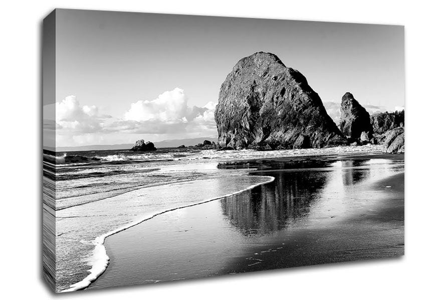 Magnificent Ocean Rocks B n W Canvas Wall Art