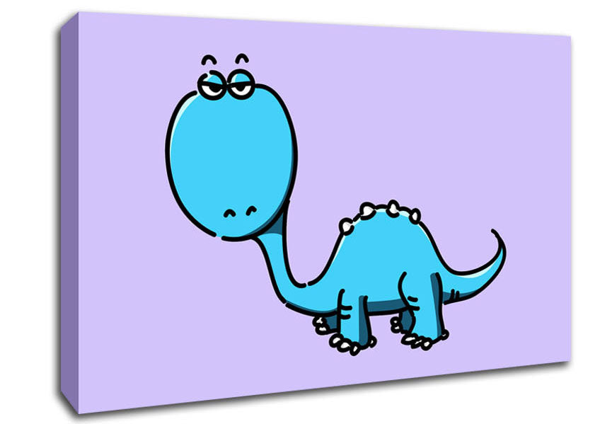 Dinosaur Not Impressed Lilac Canvas Wall Art