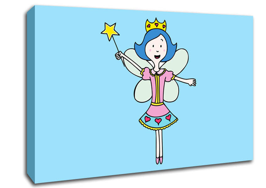 Fairy Princess Baby Blue Canvas Wall Art