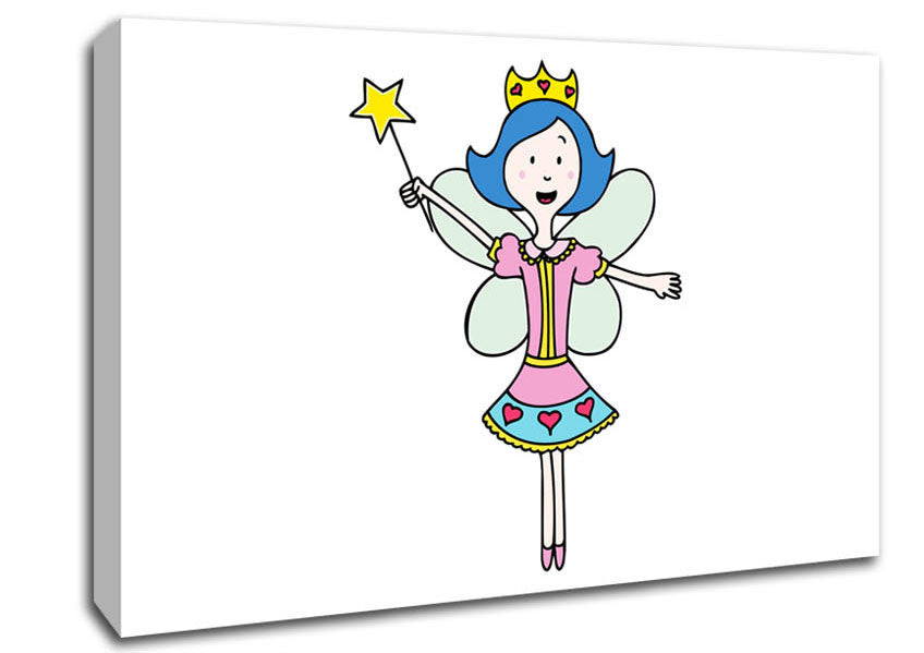 Fairy Princess White Canvas Wall Art