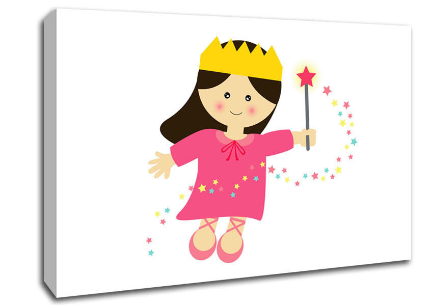 Magical Princess White Canvas Wall Art