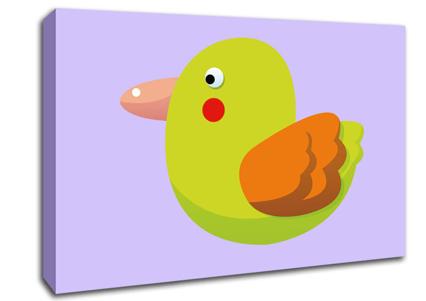 Red Spot Bird Lilac Canvas Wall Art