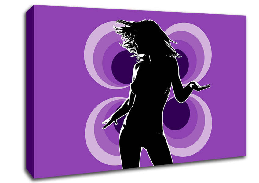 Purple Disco Diva Canvas Wall Art