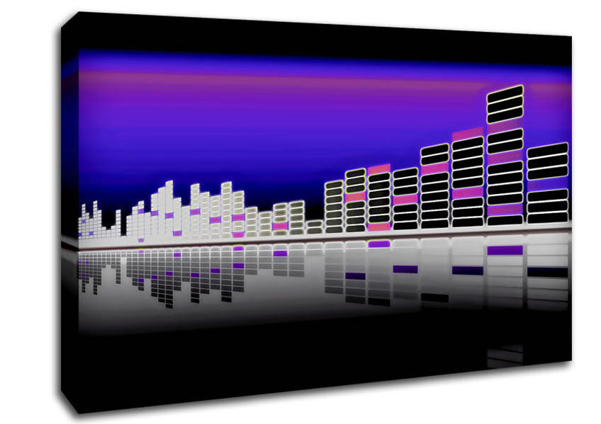 Graphic Equalizer Reflection Canvas Wall Art