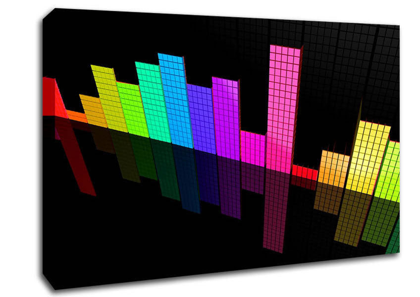 Colourful Equalizer Canvas Wall Art