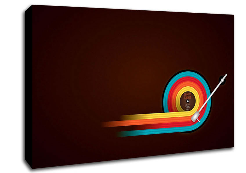 Groovy Record Canvas Wall Art