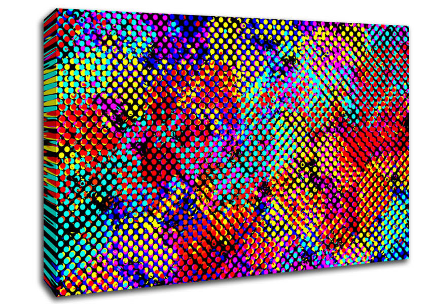 Colourful Dots Canvas Wall Art