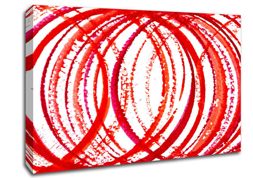 Red Time Tunnel Canvas Wall Art